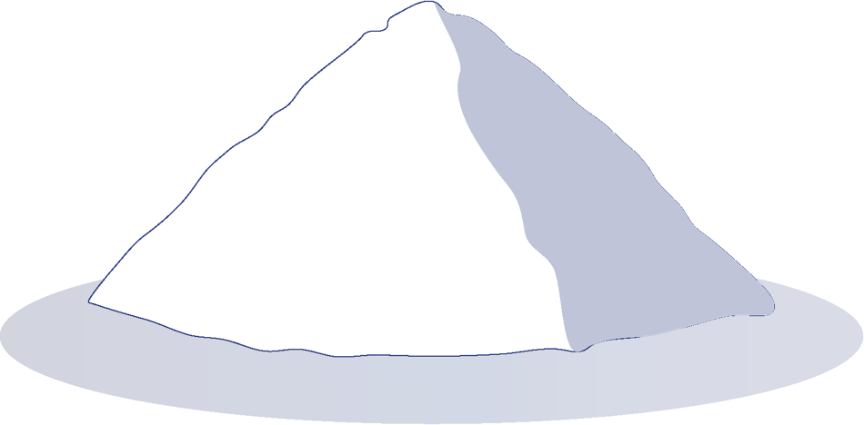 Ein weißer Pulverhaufen auf einer grauen Fläche.