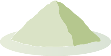 Ein Haufen hellgrünes Pulver auf einem Teller.